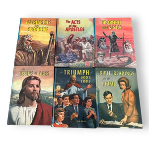 Ellen White lot 6 Patriarchs, Prophets, Triumph, Desire, Acts, Bible Reading